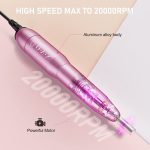Portable Electric Nail Drill Machine, 20000RMP Nail Drills for Acrylic Nails Professional Manicure Pedicure Set Polishing Shape Tools with Nail Drill Bits,Sanding Bands and Brush(Gold Black) - Image 2